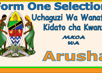 Form One Selection 2026 Arusha