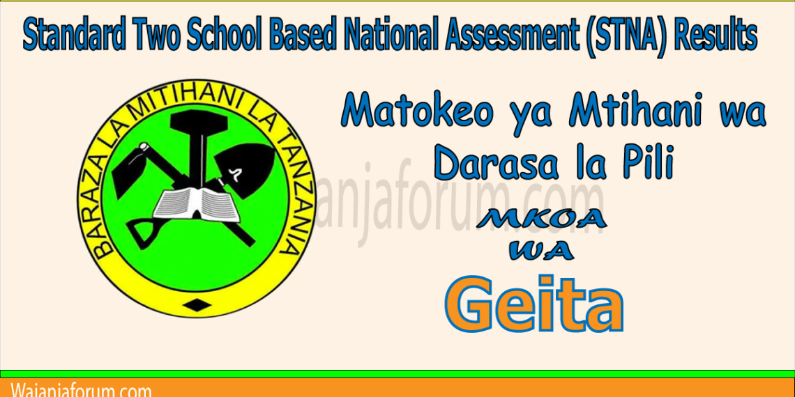 Matokeo ya Darasa la Pili (STNA) 2025 Mkoa wa Geita