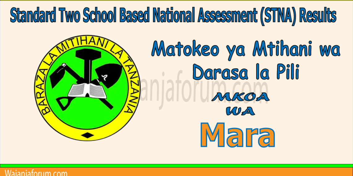 Matokeo ya Darasa la Pili (STNA) 2025 Mkoa wa Mara