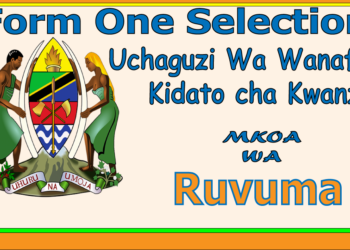 Form One Selection Ruvuma