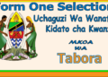Form One Selection Tanga